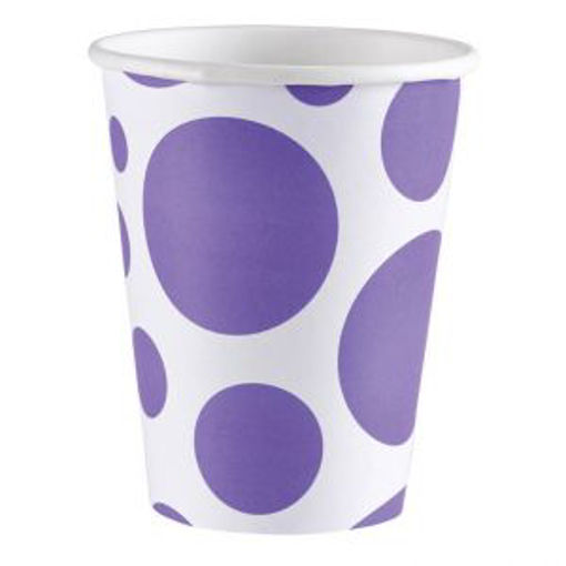 Picture of NEW PURPLE DOTS PAPER CUPS
